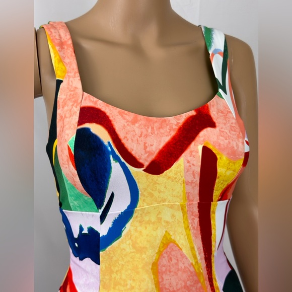 CALIA POWER SCULPT HIGH SUPPORT TANKINI TOP PAINTERLY FLORAL PRINT SEWN  BRA XS - Picture 2 of 9